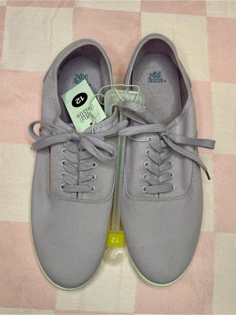 wild fable Lavender Canvas Lace-Up Sneakers - Women's
